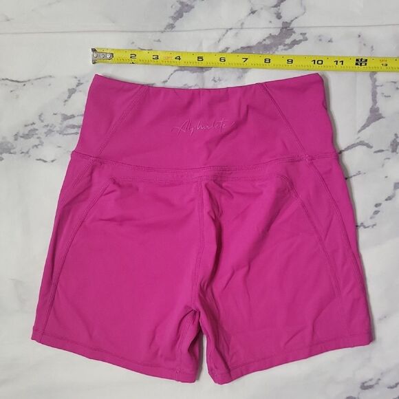 Alphalete Magenta Women's Bike Shorts - Picture 4 of 5